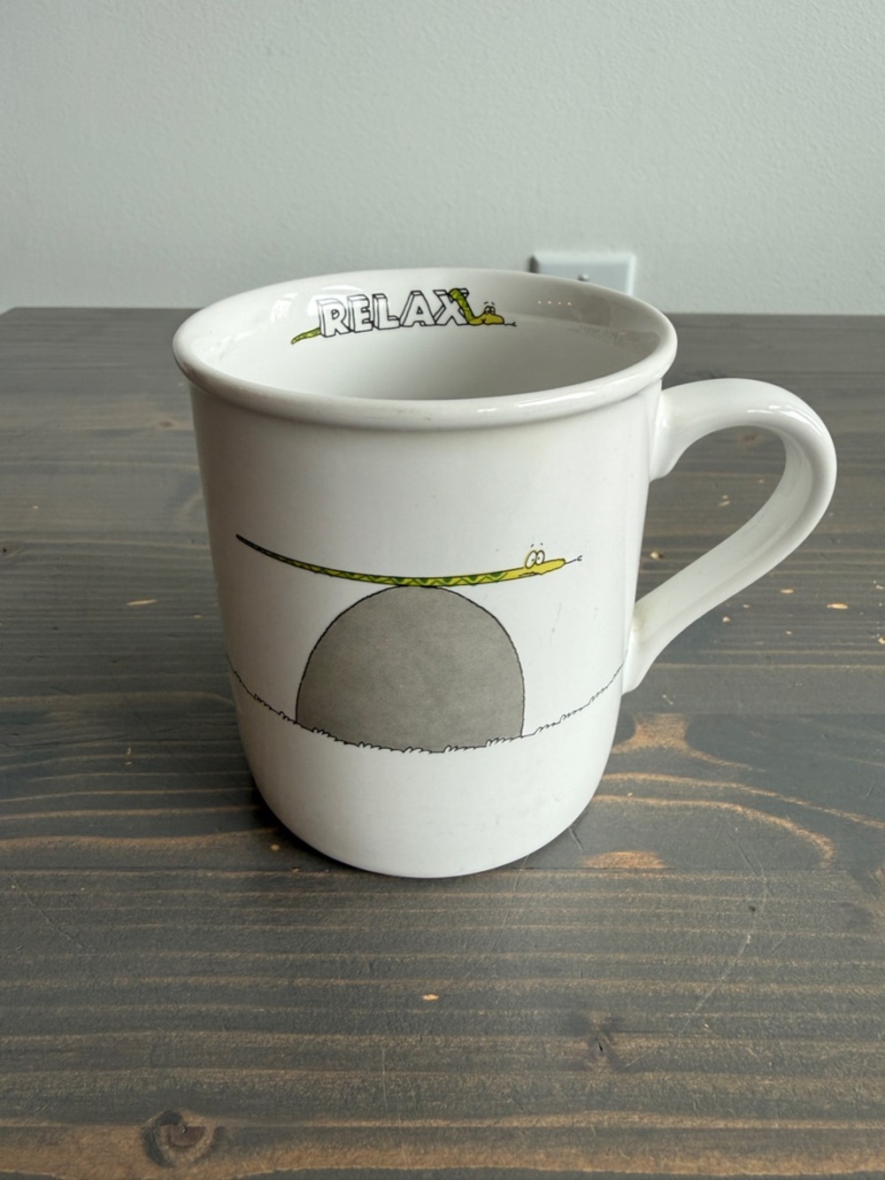 Vintage Hallmark Rim Shots mug
“Relax”